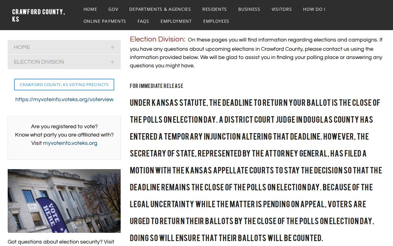 Crawford County election resources for voter and precinct research