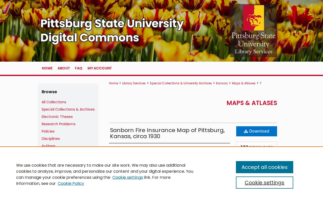 Pittsburg State University historic Sanborn map record